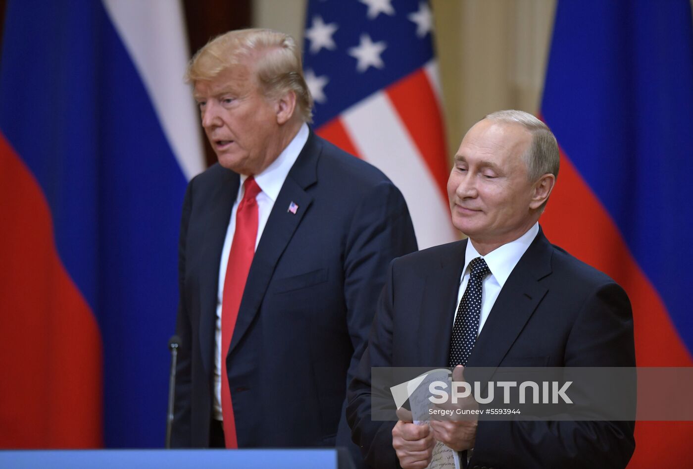 Russian President Vladimir Putin and US President Donald Trump meet in Helsinki