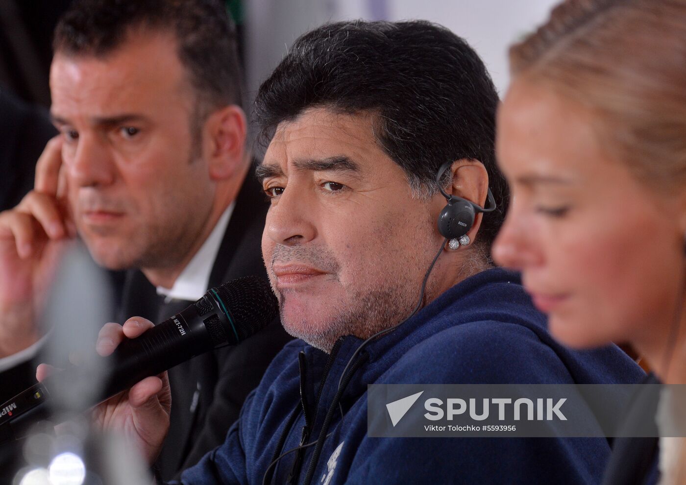 Diego Maradona arrives in Brest