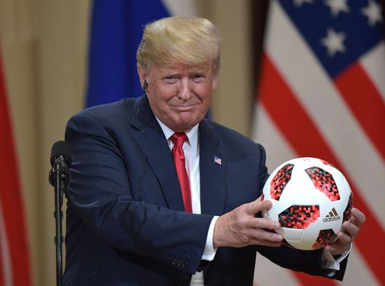 Russian President Vladimir Putin and US President Donald Trump meet in Helsinki