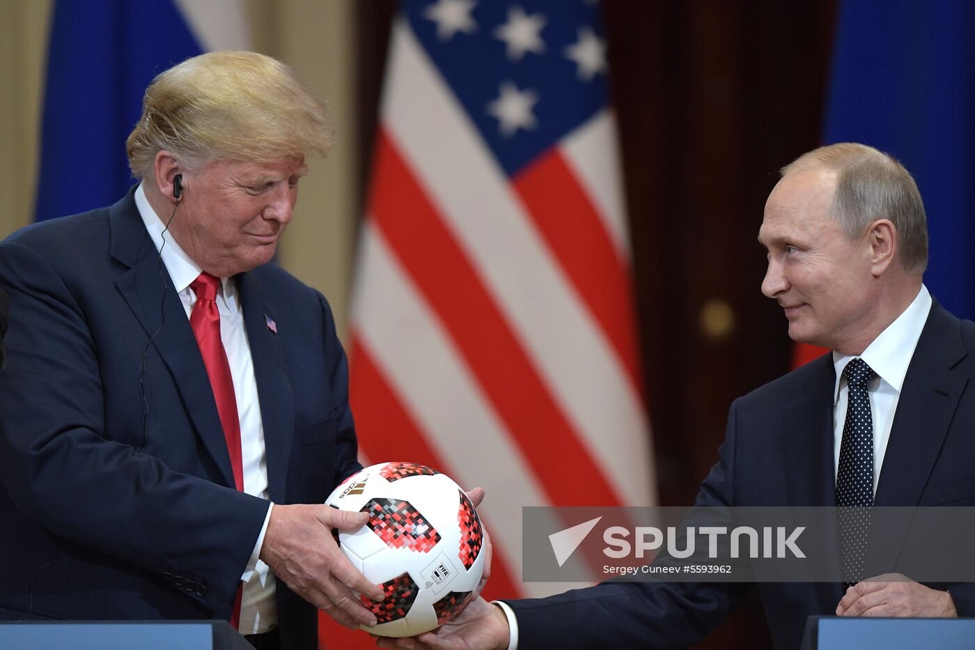 Russian President Vladimir Putin and US President Donald Trump meet in Helsinki