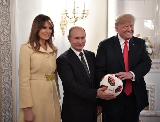 Russian President Vladimir Putin and US President Donald Trump meet in Helsinki
