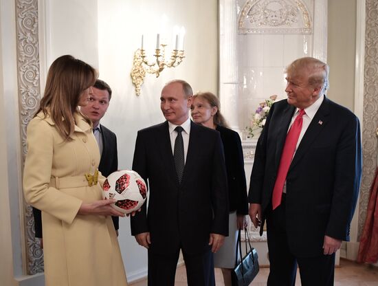 Russian President Vladimir Putin and US President Donald Trump meet in Helsinki