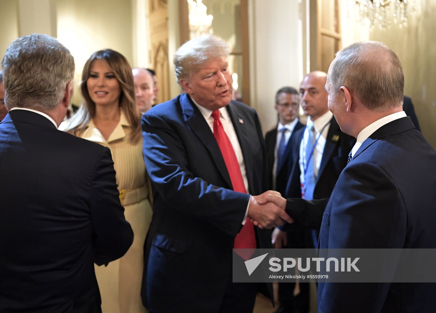 Russian President Vladimir Putin and US President Donald Trump meet in Helsinki