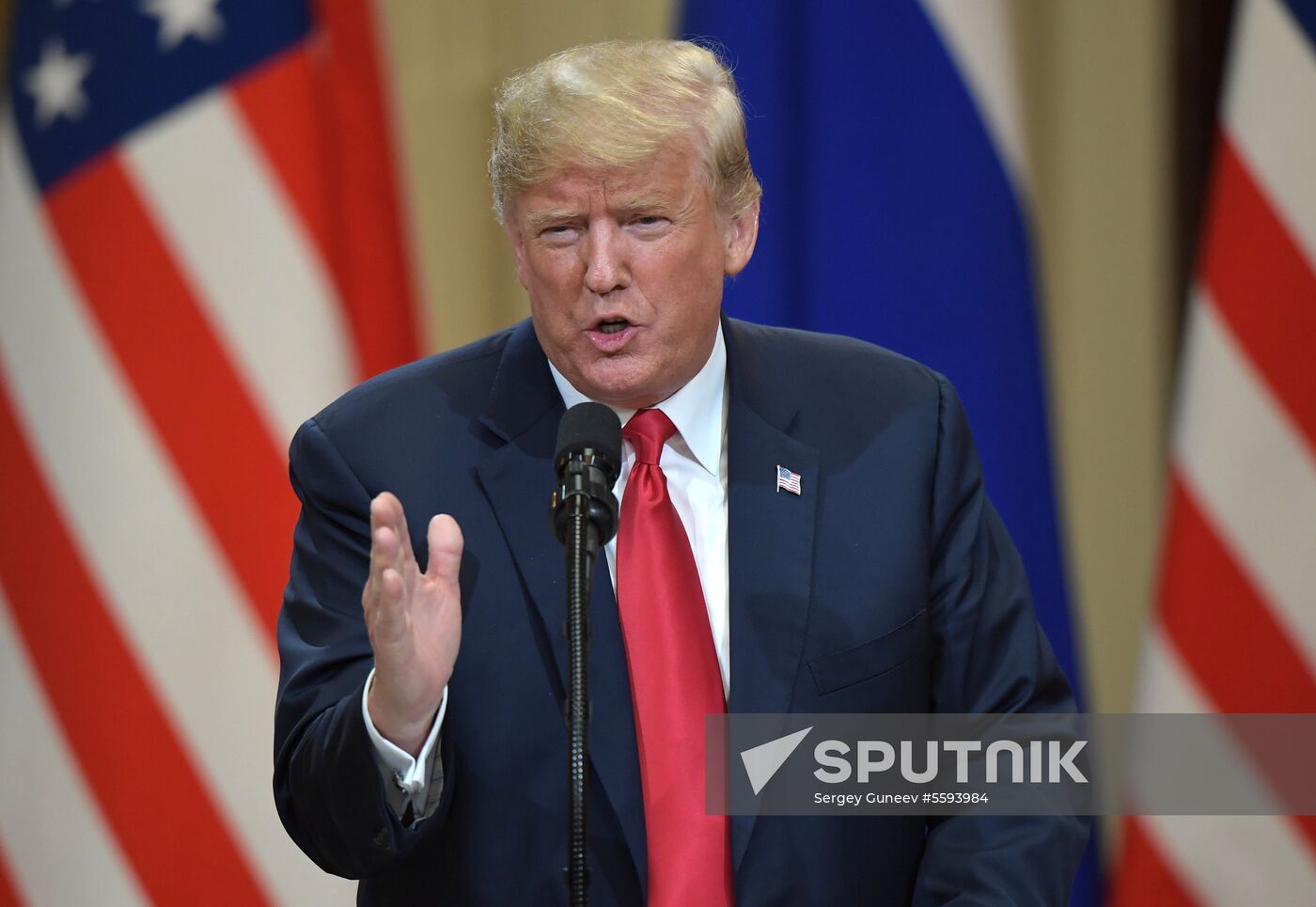 Russian President Vladimir Putin and US President Donald Trump meet in Helsinki