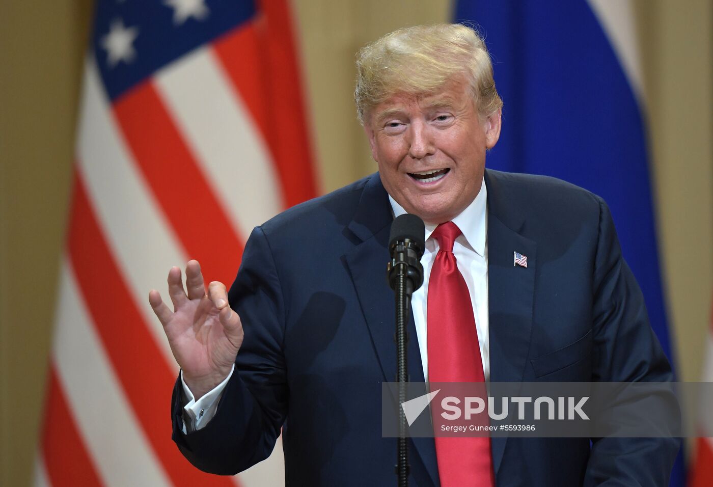 Russian President Vladimir Putin and US President Donald Trump meet in Helsinki