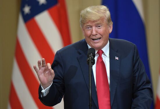 Russian President Vladimir Putin and US President Donald Trump meet in Helsinki