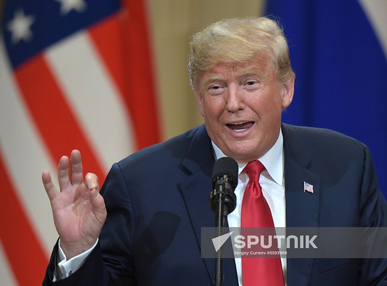 Russian President Vladimir Putin and US President Donald Trump meet in Helsinki