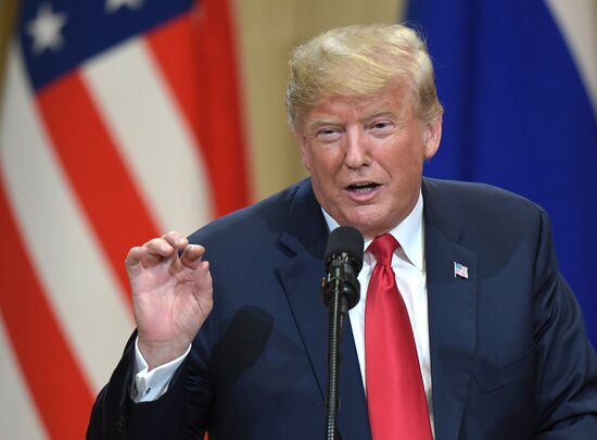 Russian President Vladimir Putin and US President Donald Trump meet in Helsinki