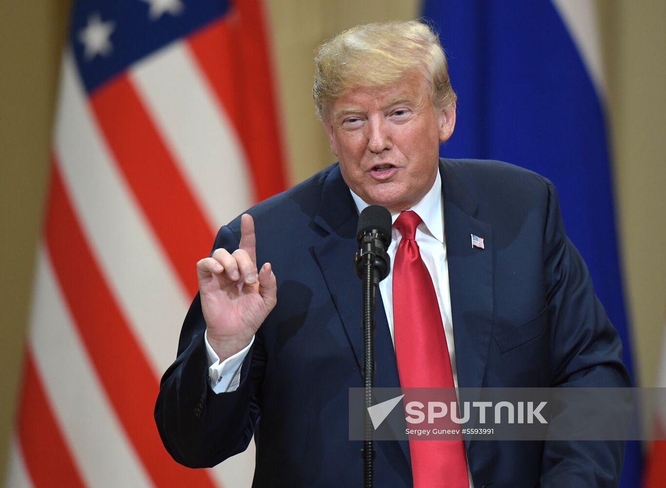 Russian President Vladimir Putin and US President Donald Trump meet in Helsinki