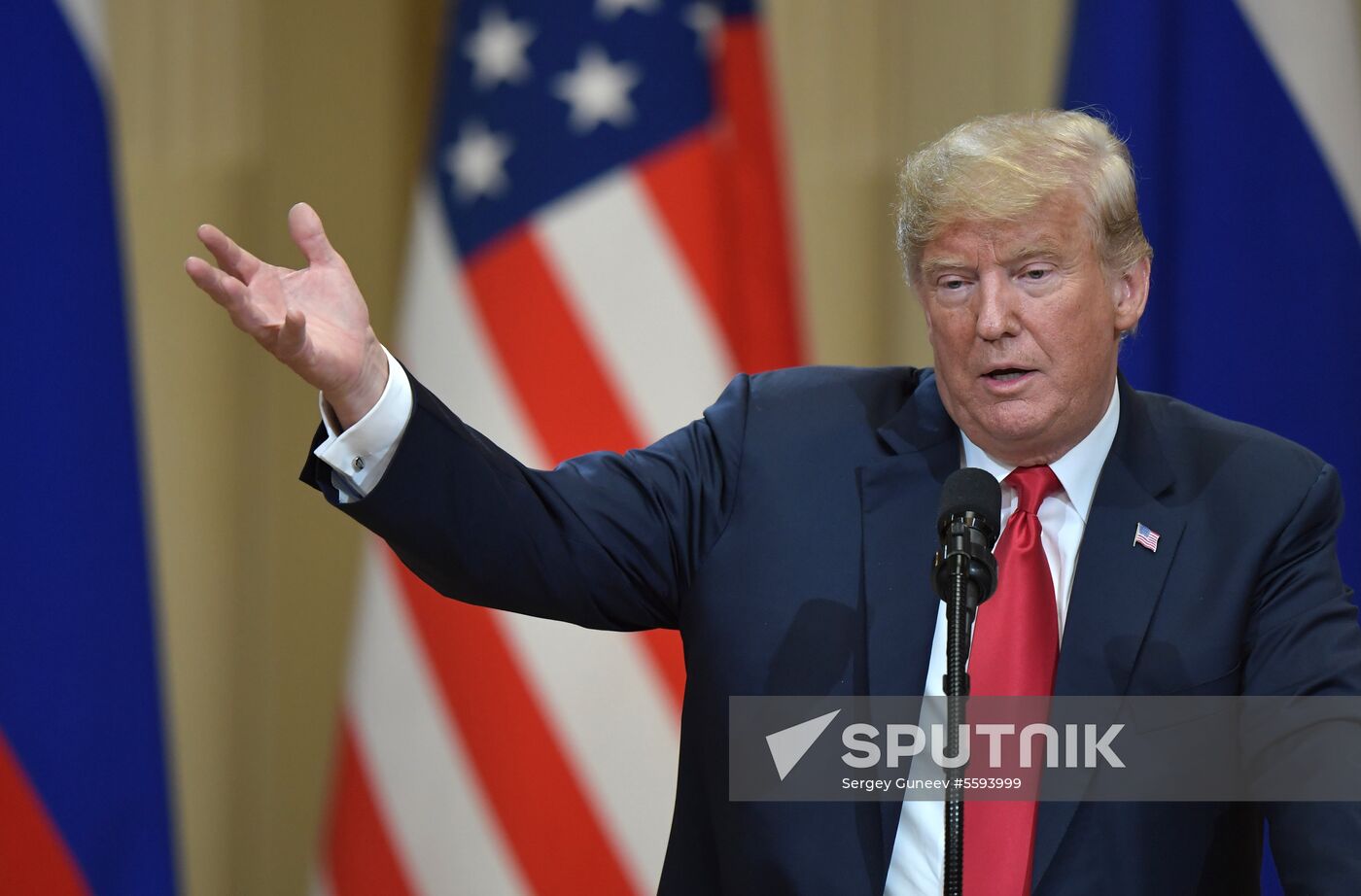 Russian President Vladimir Putin and US President Donald Trump meet in Helsinki