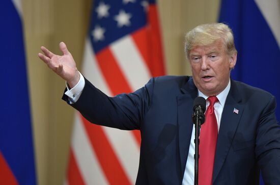 Russian President Vladimir Putin and US President Donald Trump meet in Helsinki