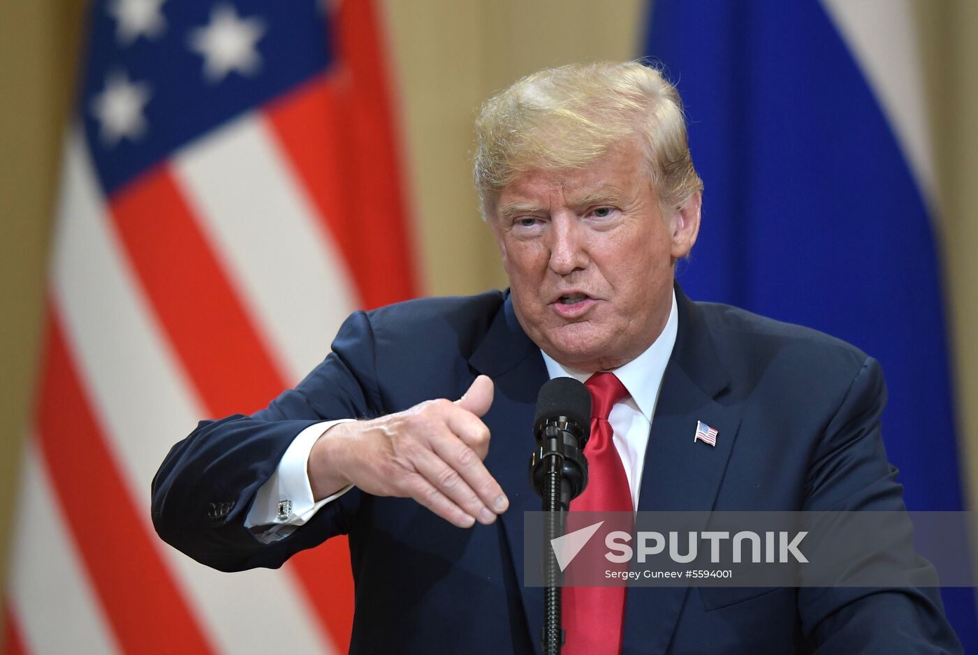 Russian President Vladimir Putin and US President Donald Trump meet in Helsinki