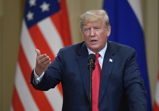 Russian President Vladimir Putin and US President Donald Trump meet in Helsinki