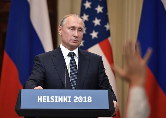 Russian President Vladimir Putin and US President Donald Trump meet in Helsinki