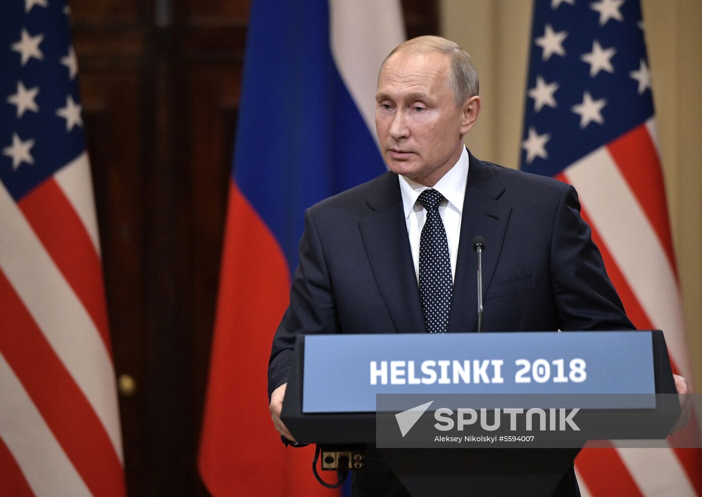 Russian President Vladimir Putin and US President Donald Trump meet in Helsinki
