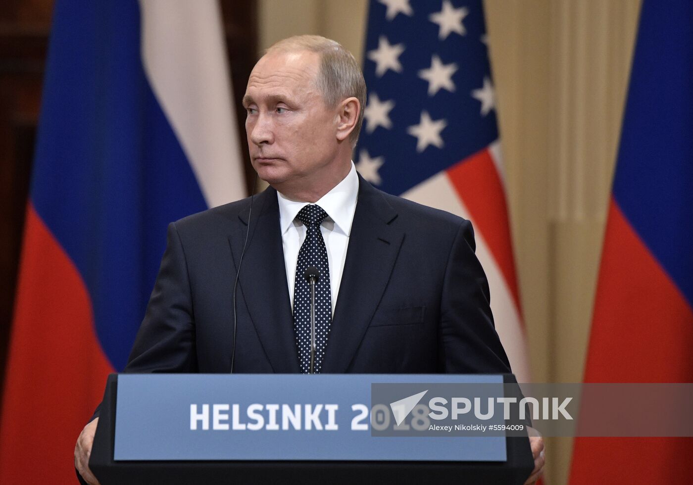 Russian President Vladimir Putin and US President Donald Trump meet in Helsinki