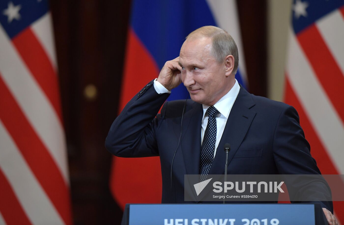 Russian President Vladimir Putin and US President Donald Trump meet in Helsinki