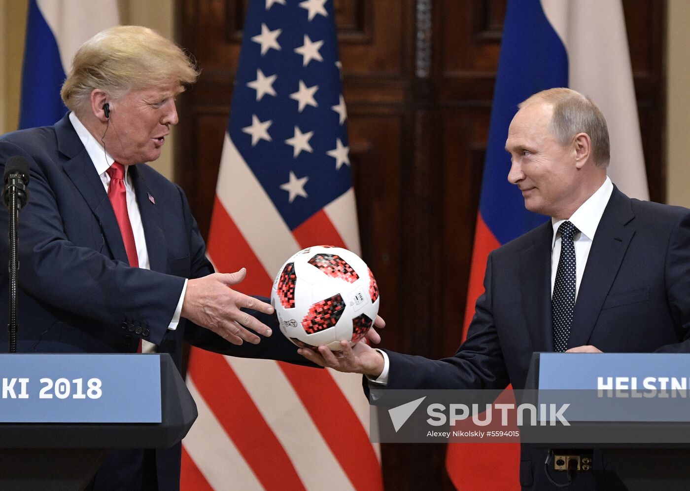 Russian President Vladimir Putin and US President Donald Trump meet in Helsinki