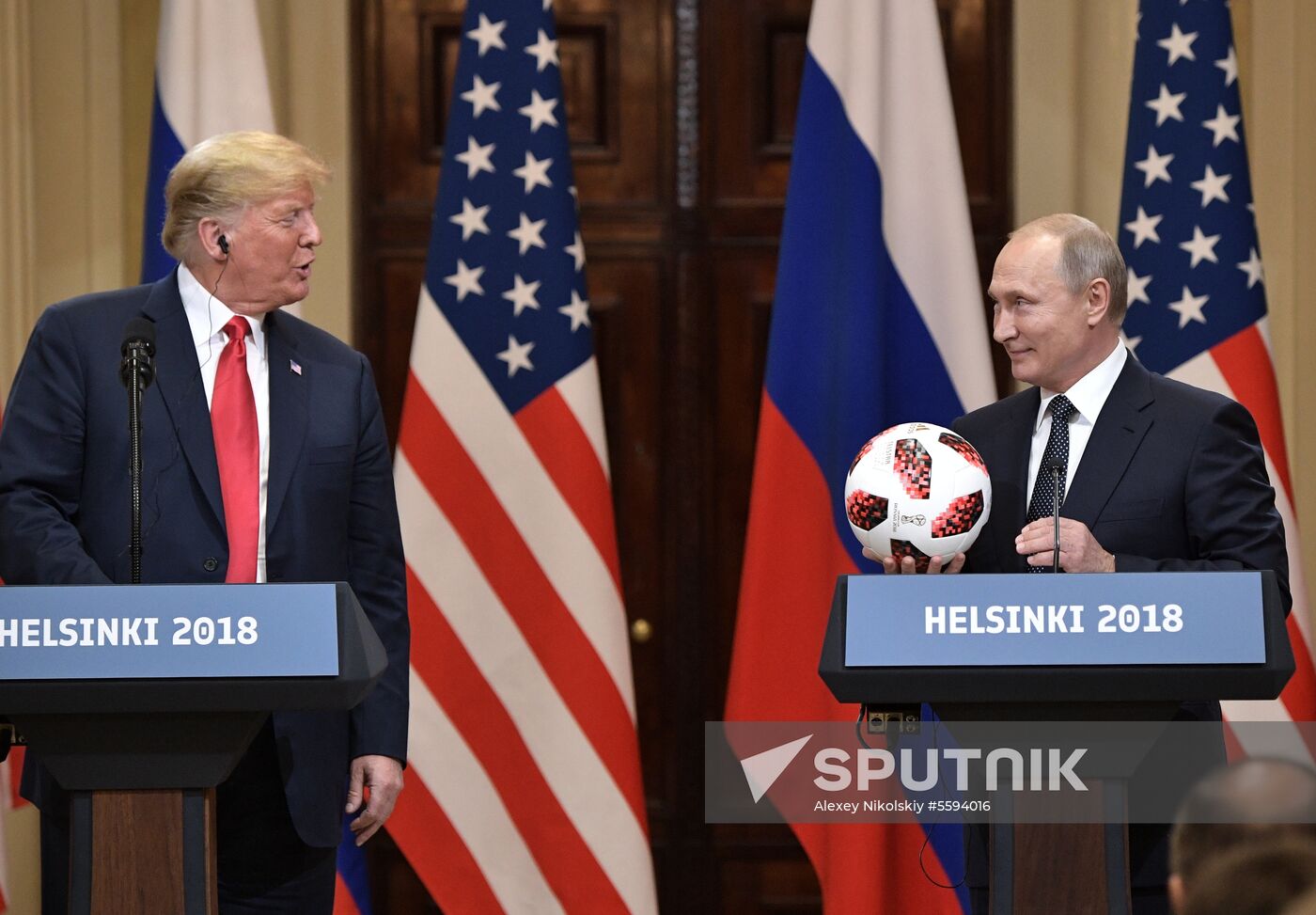 Russian President Vladimir Putin and US President Donald Trump meet in Helsinki