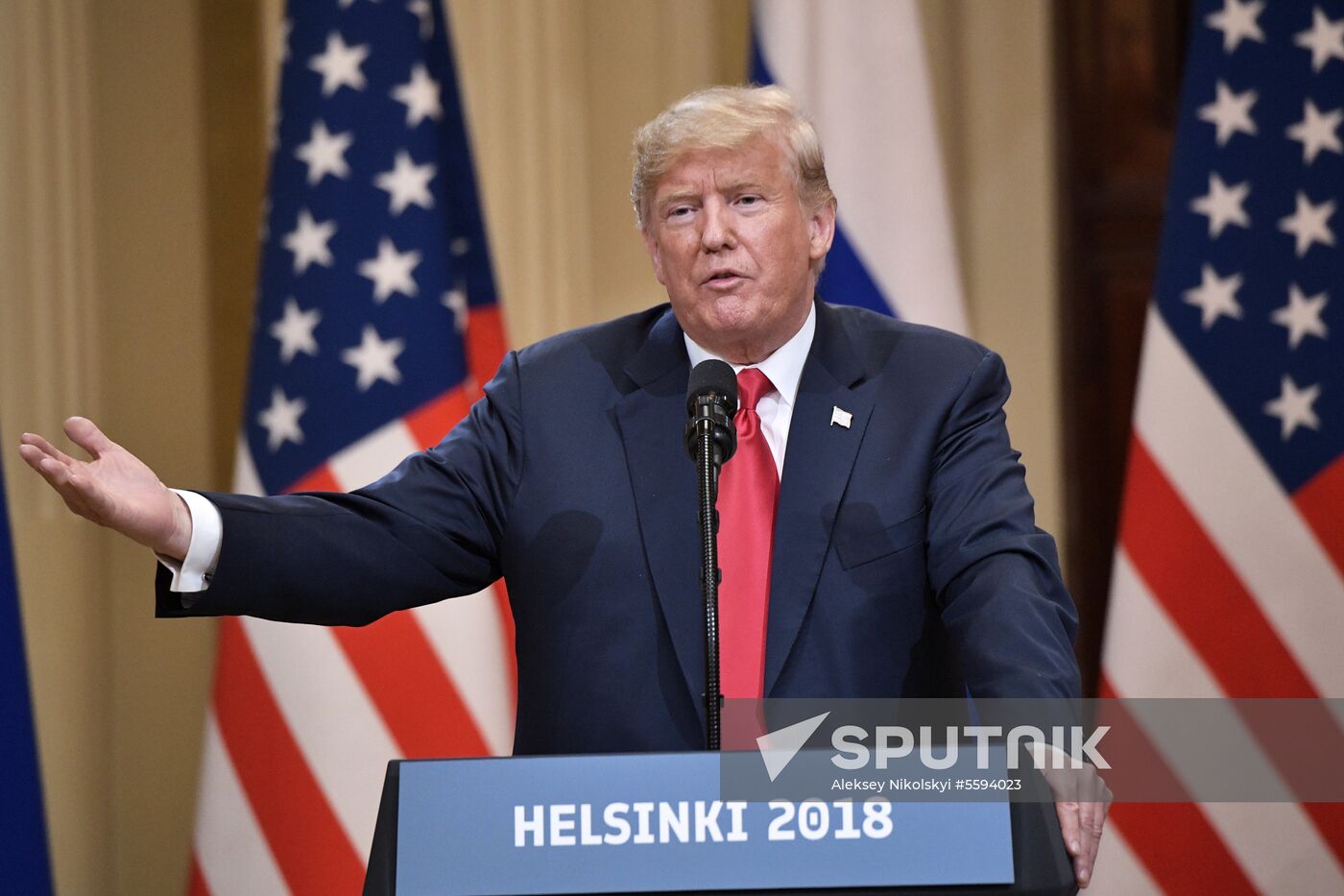 Russian President Vladimir Putin and US President Donald Trump meet in Helsinki