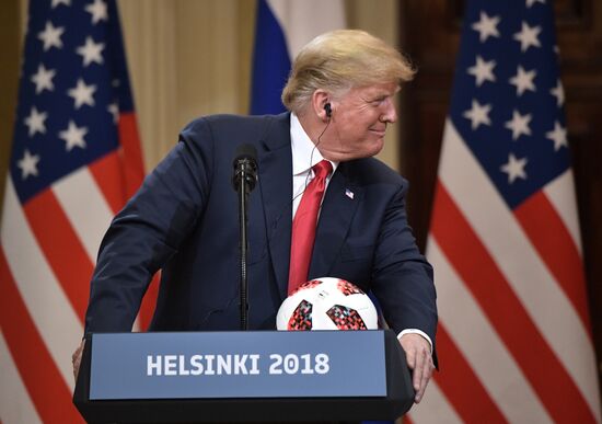Russian President Vladimir Putin and US President Donald Trump meet in Helsinki
