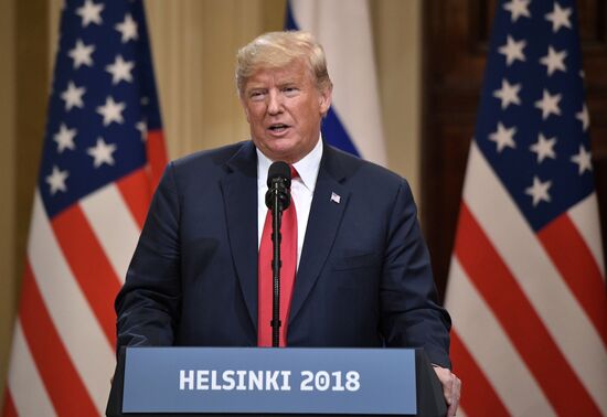 Russian President Vladimir Putin and US President Donald Trump meet in Helsinki