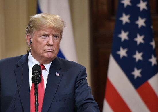 Russian President Vladimir Putin and US President Donald Trump meet in Helsinki
