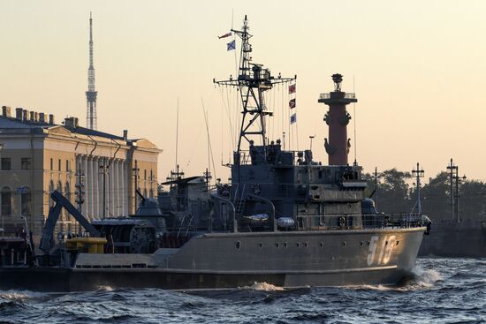 Navy Day parade rehearsal