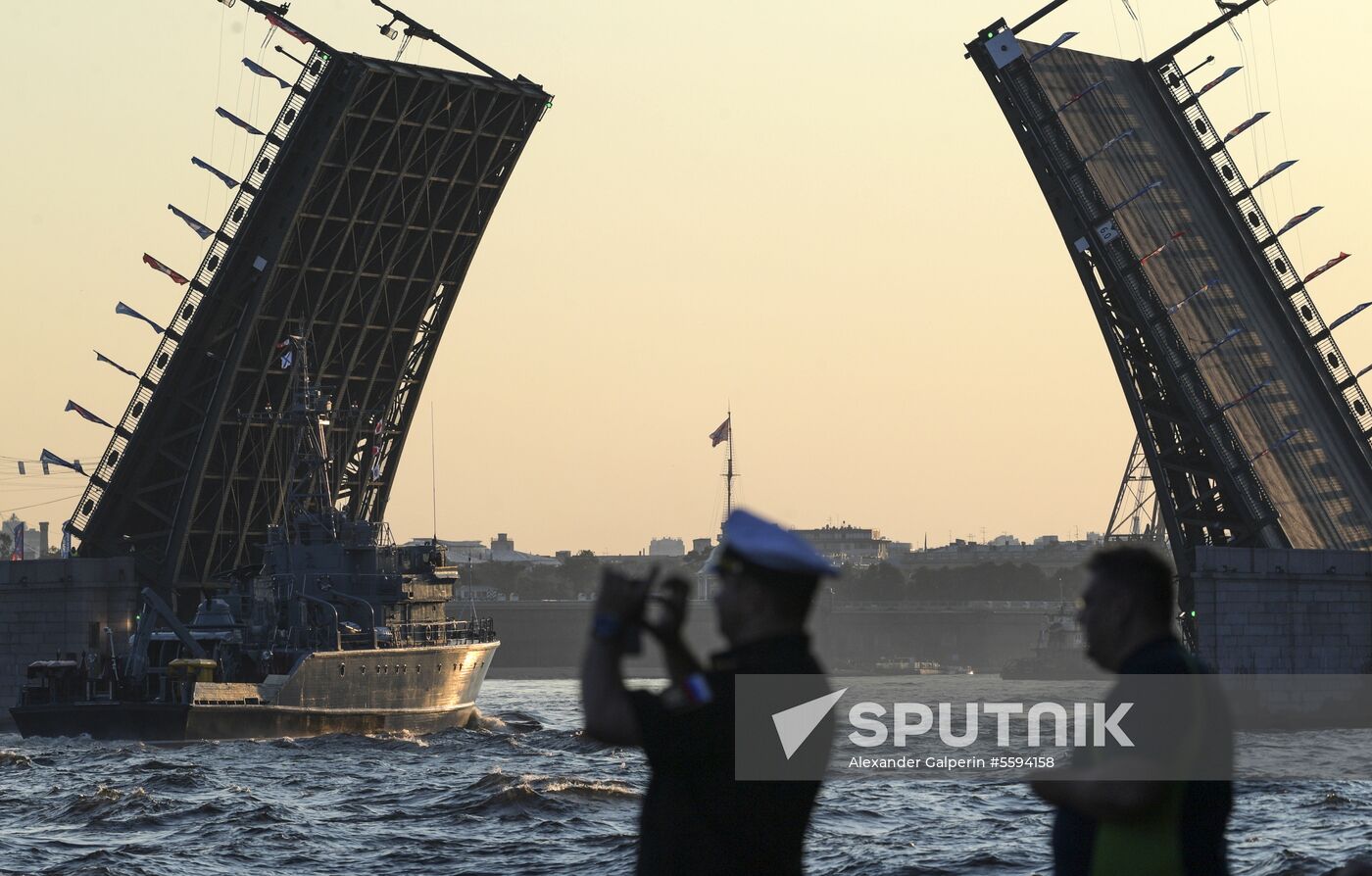 Navy Day parade rehearsal