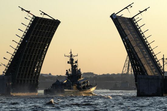 Navy Day parade rehearsal