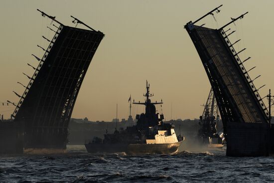 Navy Day parade rehearsal