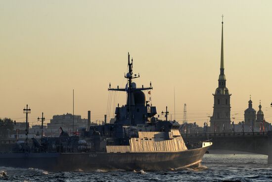 Navy Day parade rehearsal