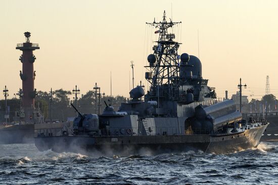Navy Day parade rehearsal