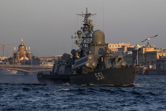 Navy Day parade rehearsal