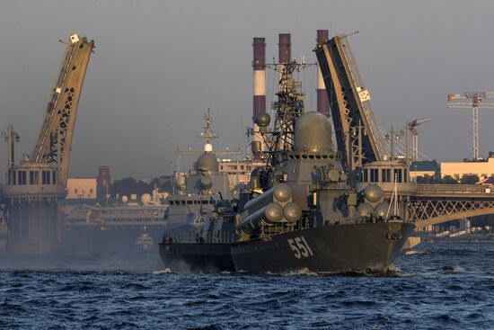 Navy Day parade rehearsal
