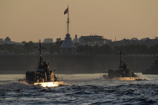Navy Day parade rehearsal