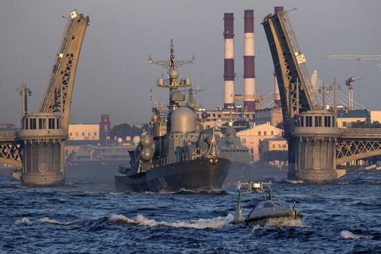 Navy Day parade rehearsal