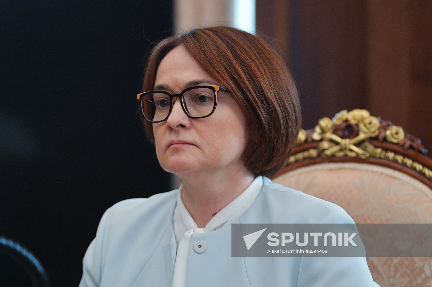 President Vladimir Putin meets with Central Bank Governor Elvira Nabiullina