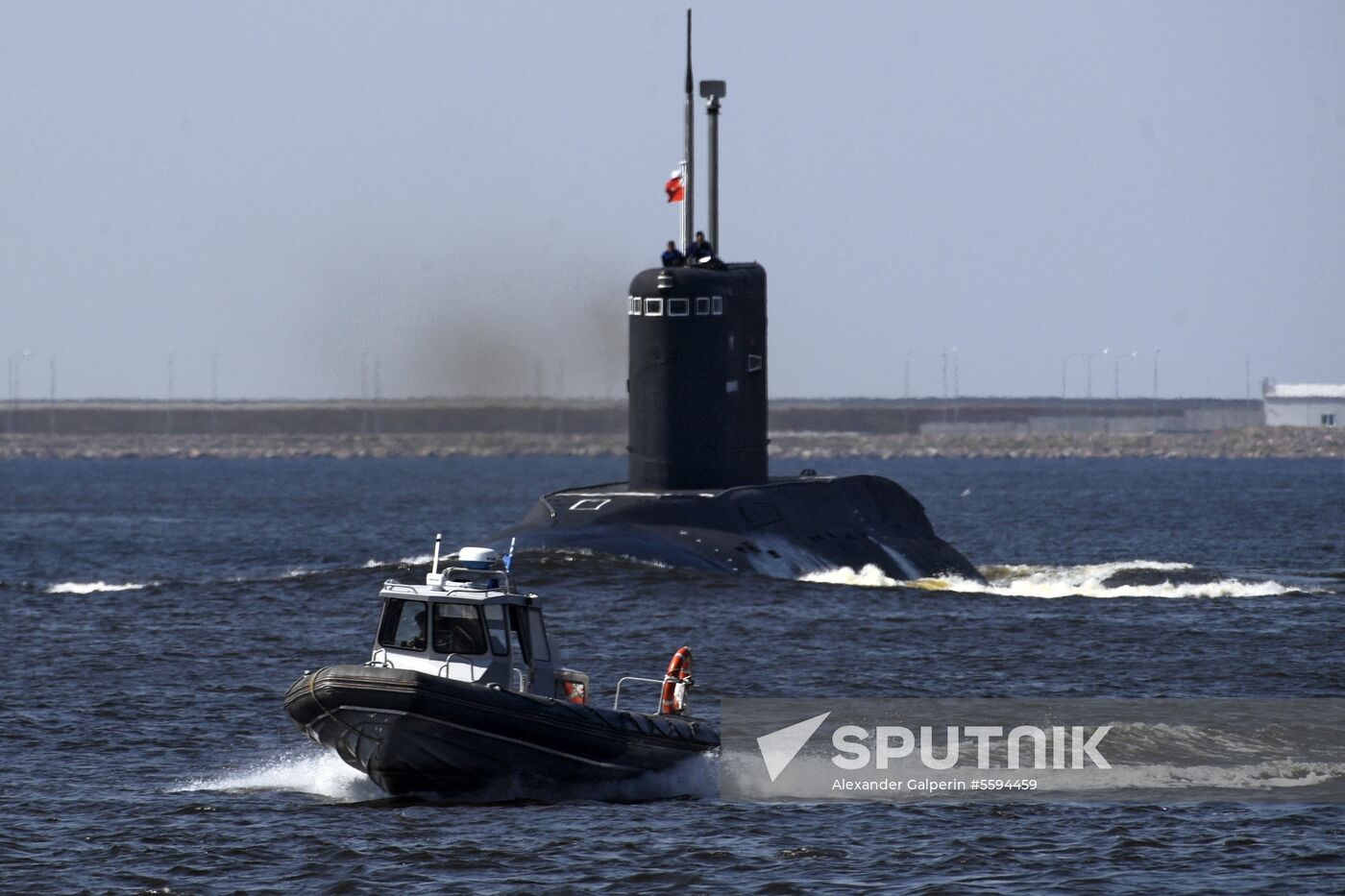 Naval parade rehearsal in Kronstadt