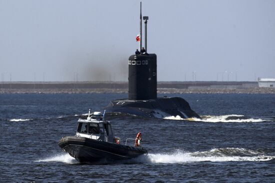 Naval parade rehearsal in Kronstadt