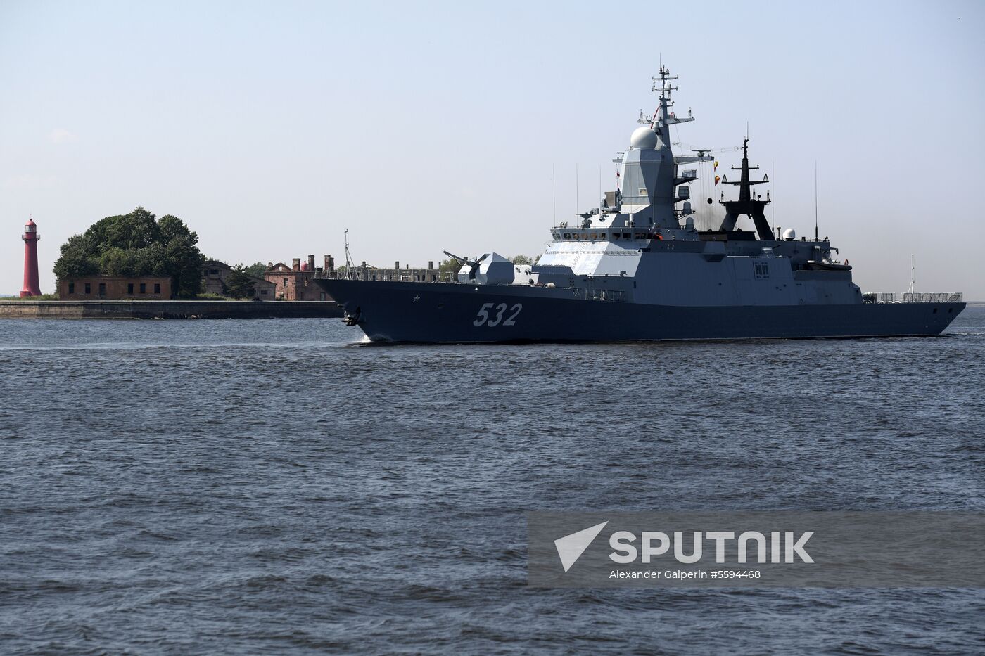 Naval parade rehearsal in Kronstadt