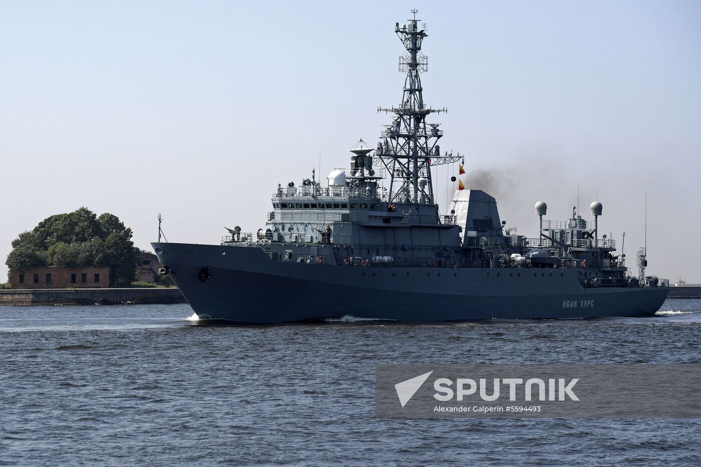 Naval parade rehearsal in Kronstadt