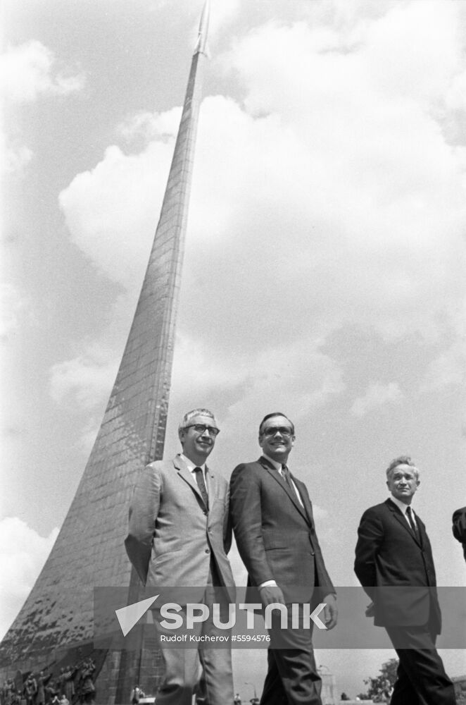 American astronaut Neil Armstrong visits USSR
