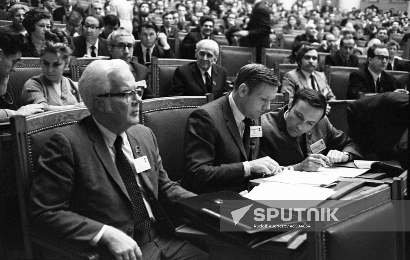 American astronaut Neil Armstrong visits USSR