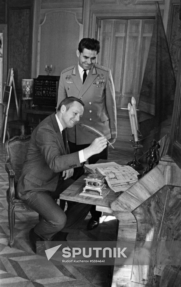 American astronaut Neil Armstrong visits USSR