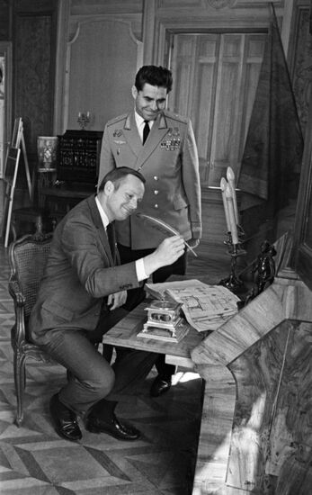 American astronaut Neil Armstrong visits USSR