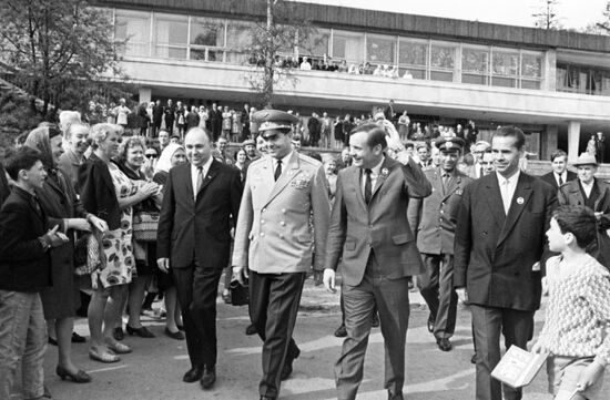 American astronaut Neil Armstrong visits USSR