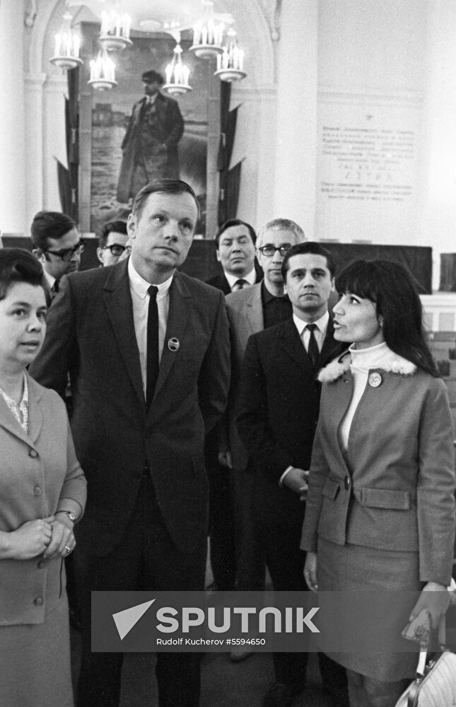 American astronaut Neil Armstrong visits USSR