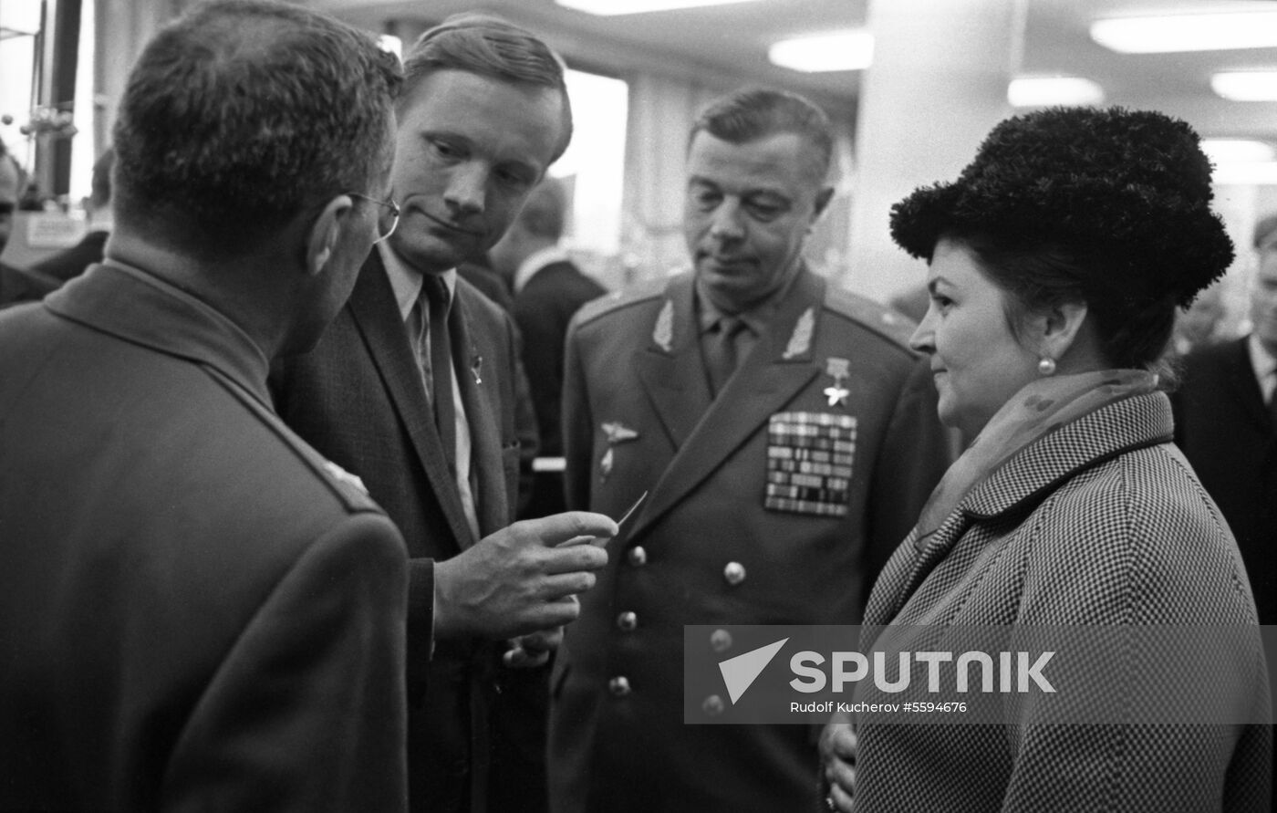 American astronaut Neil Armstrong visits USSR