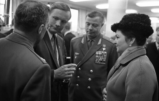 American astronaut Neil Armstrong visits USSR